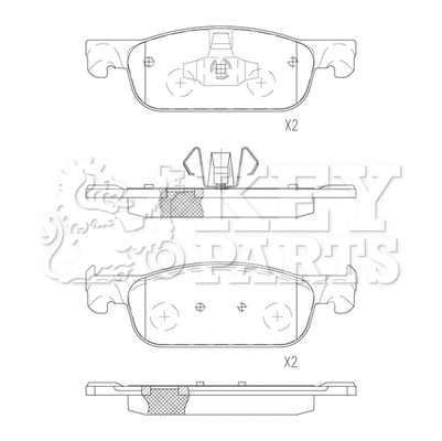 Brake Pad Set, disc brake (KBP2591)