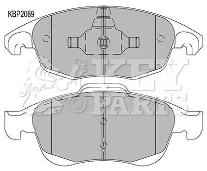 Brake Pad Set, disc brake (KBP2069)
