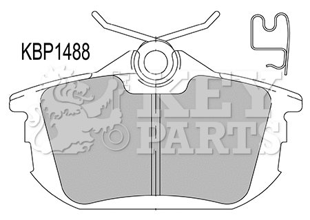 Brake Pad Set, disc brake (KBP1488)