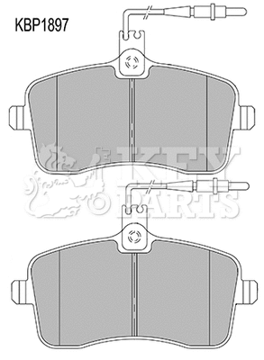 Brake Pad Set, disc brake (KBP1897)