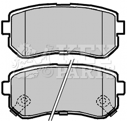 Brake Pad Set, disc brake (KBP2104)