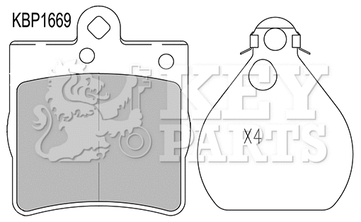 Brake Pad Set, disc brake (KBP1669)