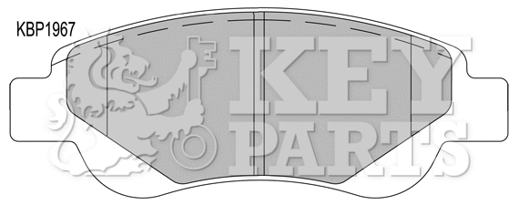 Brake Pad Set, disc brake (KBP1967)