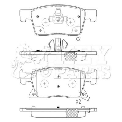 Brake Pad Set, disc brake (KBP2568)