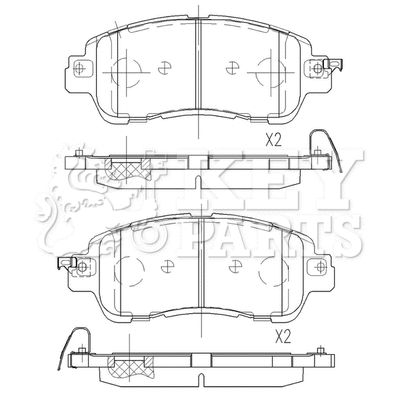 Brake Pad Set, disc brake (KBP2573)