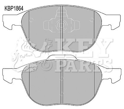 Brake Pad Set, disc brake (KBP1864)