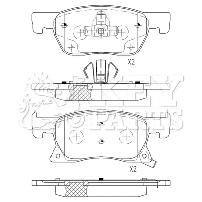 Brake Pad Set, disc brake (KBP2567)
