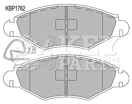 Brake Pad Set, disc brake (KBP1762)