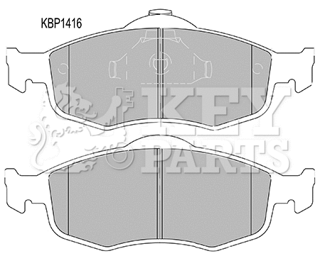 Brake Pad Set, disc brake (KBP1416)