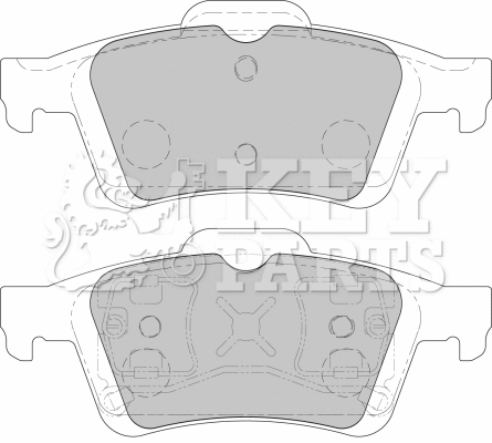 Brake Pad Set, disc brake (KBP1938)