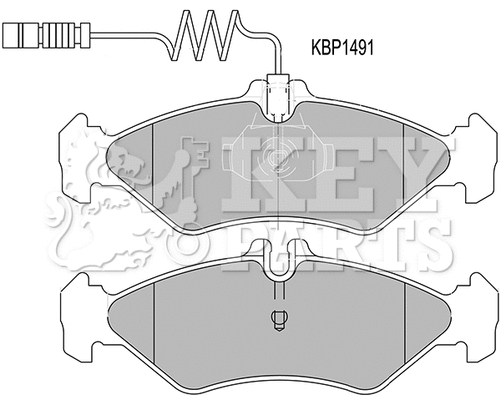 Brake Pad Set, disc brake (KBP1491)