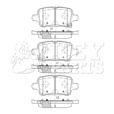 Brake Pad Set, disc brake (KBP2579)
