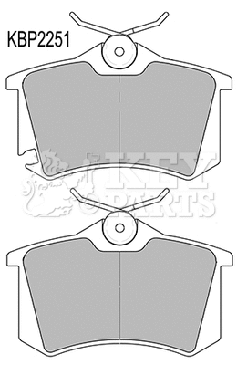Brake Pad Set, disc brake (KBP2251)