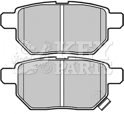 Brake Pad Set, disc brake (KBP2070)