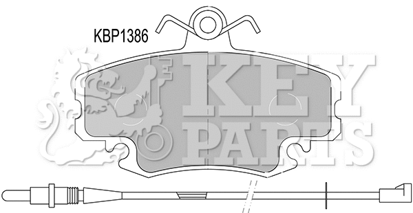 Brake Pad Set, disc brake (KBP1386)