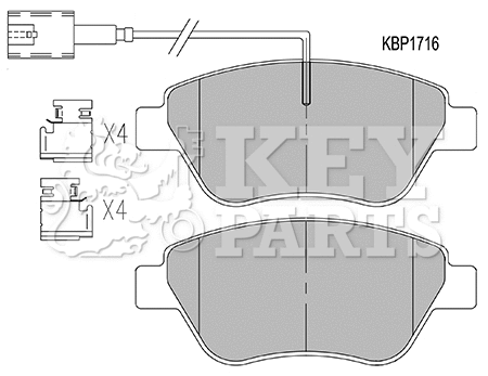 Brake Pad Set, disc brake (KBP1716)