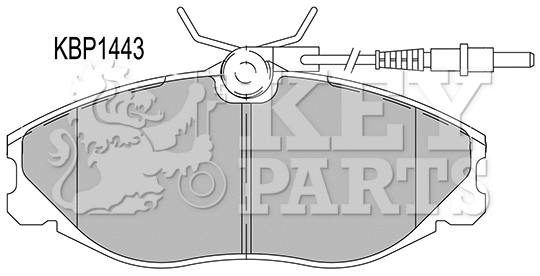 Brake Pad Set, disc brake (KBP1443)