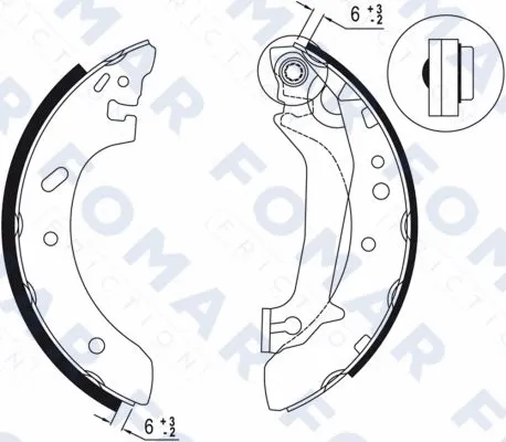 Brake Shoe Set (FO 9031)