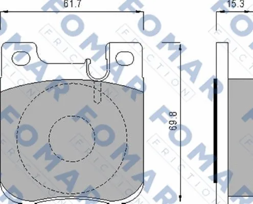 Brake Pad Set, disc brake (FO 631781)