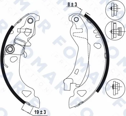 Brake Shoe Set (FO 0585)