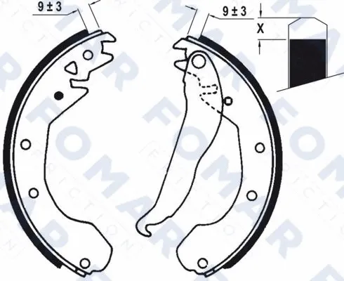 Brake Shoe Set (FO 0418)
