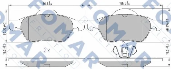 Brake Pad Set, disc brake (FO 896981)