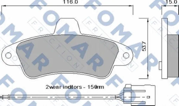 Brake Pad Set, disc brake (FO 725081)