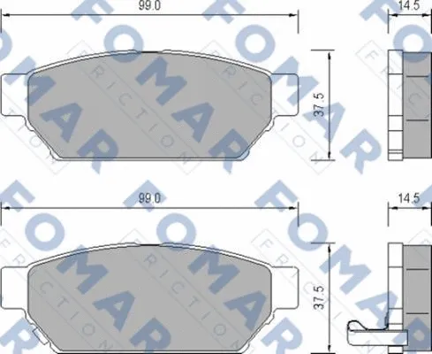 Brake Pad Set, disc brake (FO 652781)