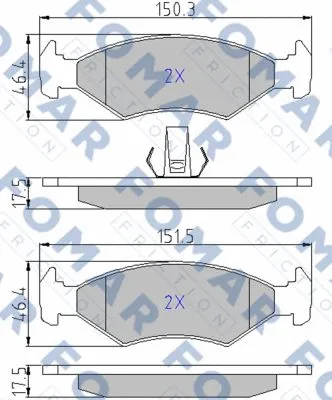 Brake Pad Set, disc brake (FO 633681)