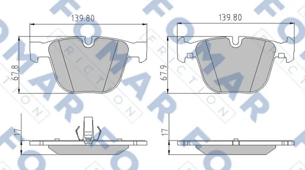 Brake Pad Set, disc brake (FO 920881)