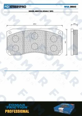 Brake Pad Set, disc brake (FO 478881)