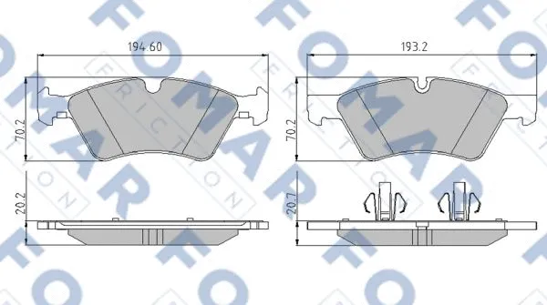 Brake Pad Set, disc brake (FO 858781)