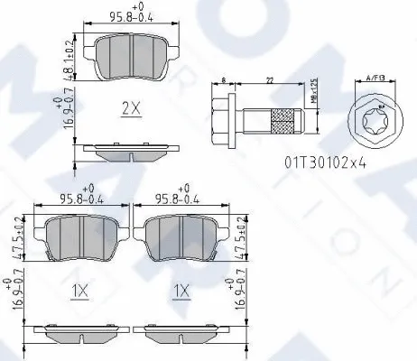 Brake Pad Set, disc brake (FO 268881)
