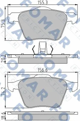 Brake Pad Set, disc brake (FO 846481)