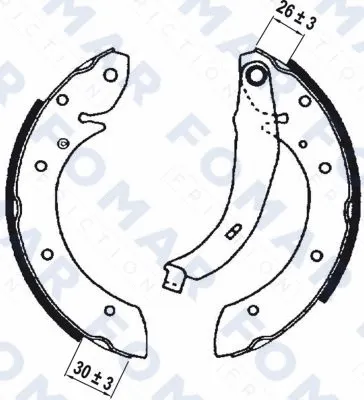 Brake Shoe Set (FO 9043)