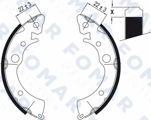 Brake Shoe Set (FO 0435)