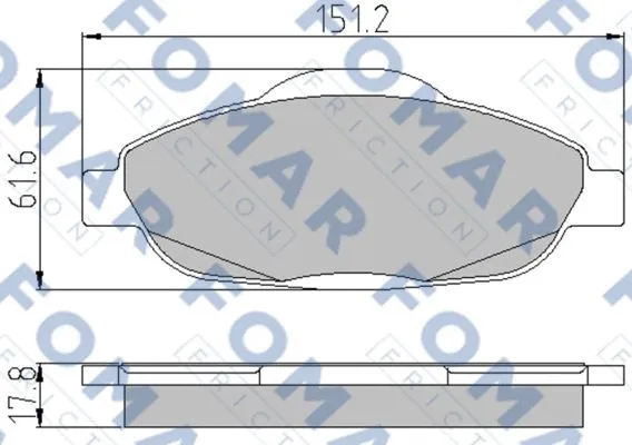 Brake Pad Set, disc brake (FO 929581)