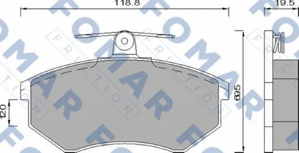 Brake Pad Set, disc brake (FO 488581)
