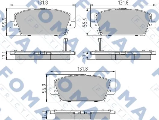 Brake Pad Set, disc brake (FO 932481)