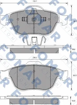 Brake Pad Set, disc brake (FO 686281)