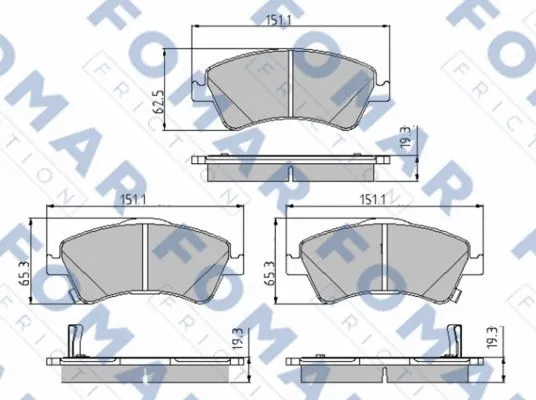 Brake Pad Set, disc brake (FO 862681)