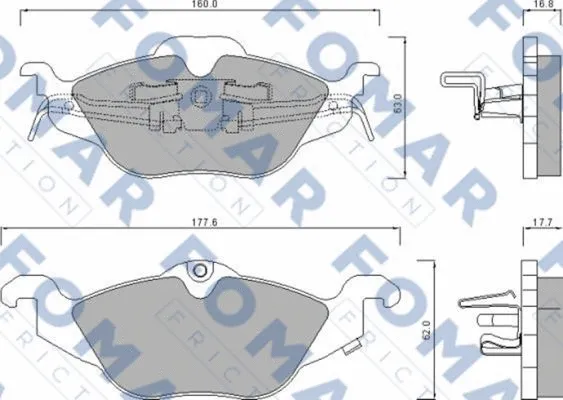 Brake Pad Set, disc brake (FO 666281)