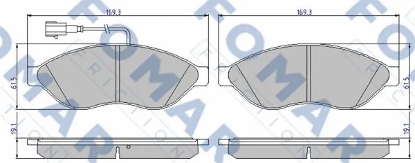 Brake Pad Set, disc brake (FO 924481)