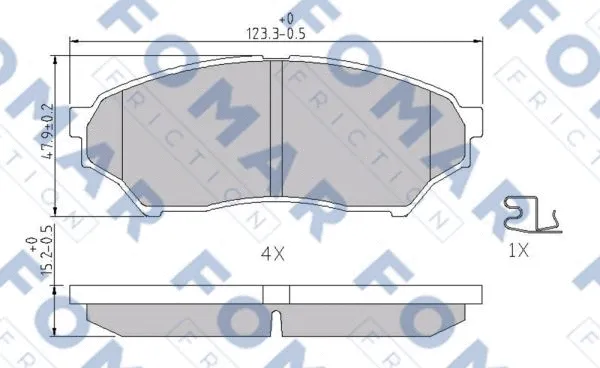Brake Pad Set, disc brake (FO 340181)
