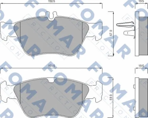 Brake Pad Set, disc brake (FO 637781)