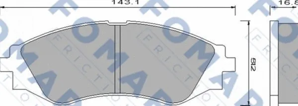 Brake Pad Set, disc brake (FO 649781)