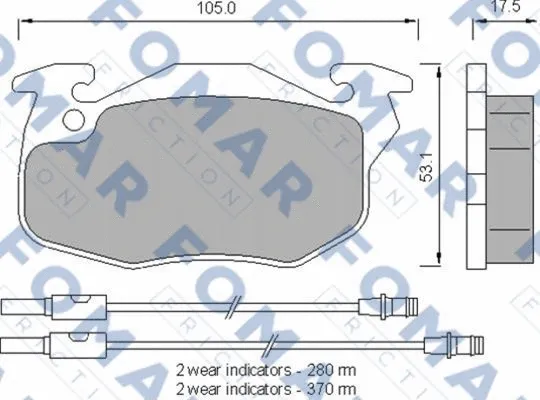 Brake Pad Set, disc brake (FO 553781)