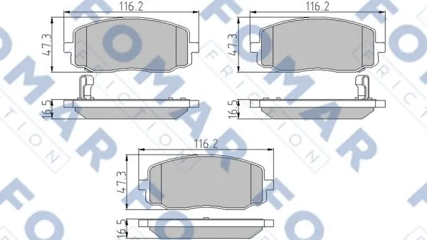 Brake Pad Set, disc brake (FO 932281)
