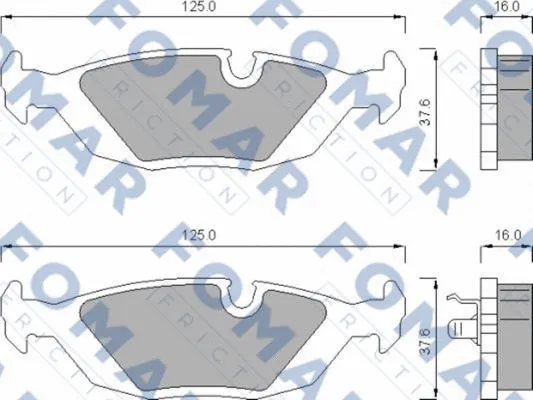 Brake Pad Set, disc brake (FO 438181)