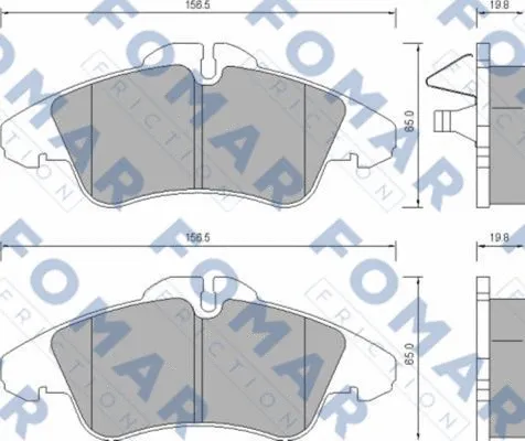 Brake Pad Set, disc brake (FO 627281)